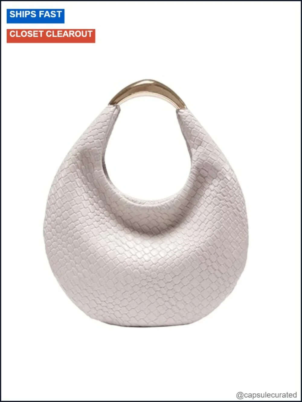 Woven Braided Hobo Bag for Women, PU Leather Shoulder Purse Crescent Tote